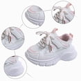 thumbnail image 4 of CAUYDY Toddler Boys Black Lace Up Sneakers Breathable Mesh Athletic Running Shoes Non Slip Lightweight Sport Shoes for Kids Outdoor Play(L101-Pink,7), 4 of 6