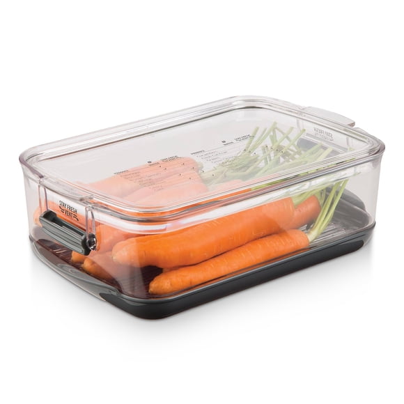 Prepworks ProKeeper by Progressive, sistema de ventilación, contenedor de almacenamiento alimentos, 3 cuartos de galón, zanahorias, pimientos pequeños, tomates