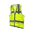 thumbnail image 2 of 10-Pack of Cordova VS2962XL Type R, Class II, Heavy Duty, Lime Mesh Surveyors Vest, Snap Closure, 2-Inch Silver Reflective Stripes, Gray Nylon Woven Trim, Outside Pockets, Large Rear Pocket, 2X-Large, 2 of 3