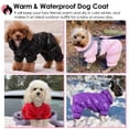 thumbnail image 5 of Dog Coat AOFITEE, chaqueta impermeable de invierno para perros pequeños, color morado, 5 of 5
