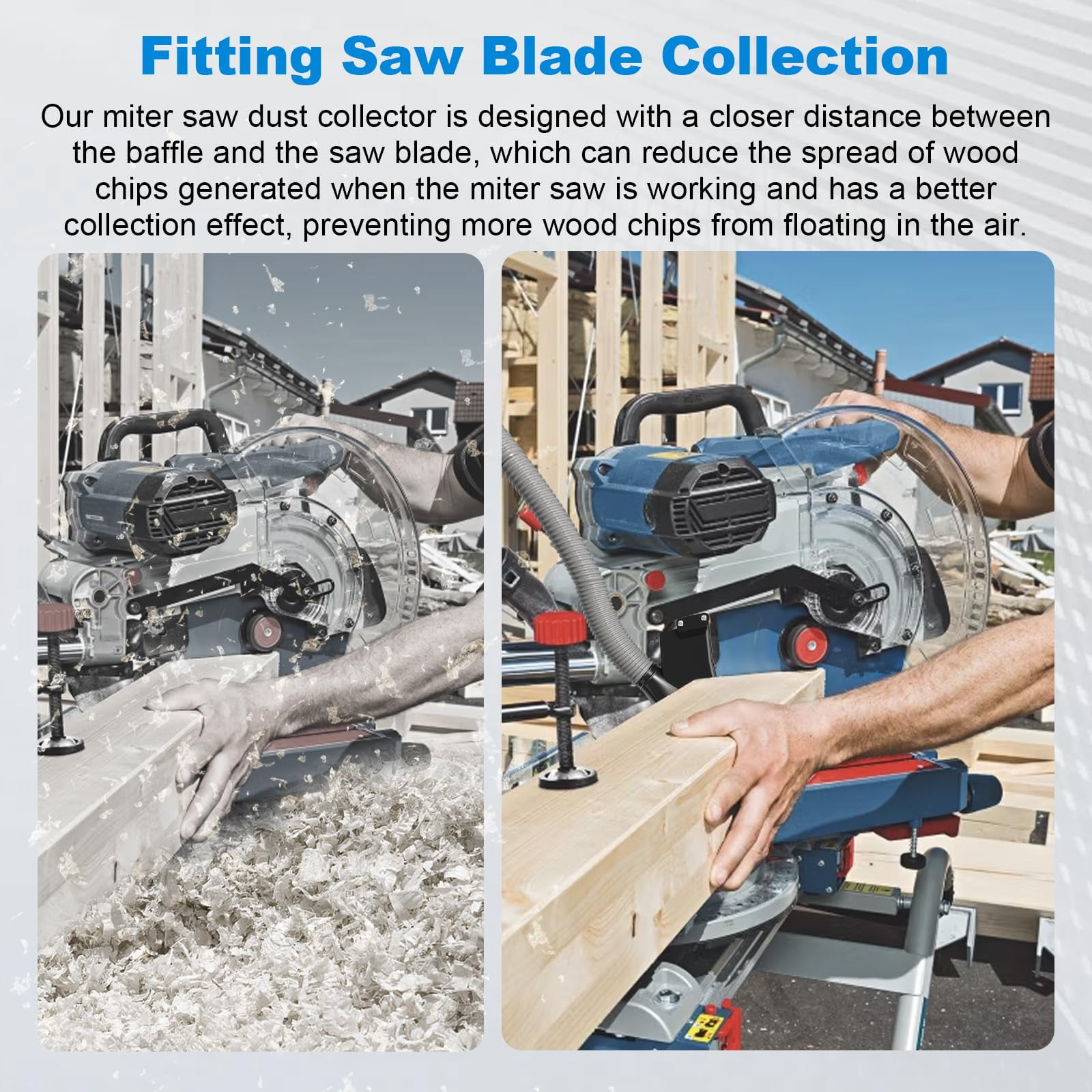 Miter Saw Dust Collector Attachment, Improved Dust Collector Port, 5-in-1 Adapter Dust Collector Port fit for Bosch 12" Glide GCM12SD Miter Saw Dust Collector