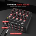 thumbnail image 3 of 8-Channel Wireless BT Streaming Mini Line Mixer with USB Audio Interface - 8 Mono/Stereo Switching Inputs, 3 of 4