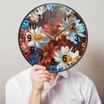 thumbnail image 6 of Yayeee Wall Clock Battery Operated 9.5" Silent Quartz Non-Ticking for Living Room Decor, Vibrant Floral, 6 of 8