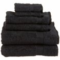 thumbnail image 1 of Superior Egyptian Cotton 6-Piece Towel Set  Black, 1 of 4