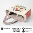 thumbnail image 5 of Pzuqiu Floral Embroidered Women's Large Capacity Quilted Tote Bag,Clear Puffer Shoulder Handbag, Versatile Lightweight Laptop Tote for Work Shopping Travel College Everyday Use, 5 of 7