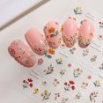 thumbnail image 4 of Pegatinas para uñas Fspronail 5D con forma de flor en relieve autoadhesivas, 4 of 7