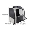 thumbnail image 2 of WRITWAA Large Capacity Dark Grey Cat Shoulder Bag for Convenient Pet Outgoing Use, 2 of 8