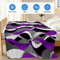 thumbnail image 4 of Purple Stripe Cooling Blanket,Lightweight Breathable Summer Throw Blanket with Double Sided Cold Effect,Black Grey White Gradient Striped Geometric Picnic Blankets Bed Sheet for Hot Sleepers 40"x60", 4 of 8