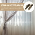 thumbnail image 4 of 2 Pcs Curtain Hook Wall Mount Hat Rack Clothes Hooks Hold Back Storage Retro Style Exquisite Metal Mounted, 4 of 6