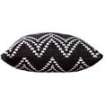 thumbnail image 5 of 20" X 20" Black And White 100% Cotton Chevron Zippered Pillow, 5 of 5
