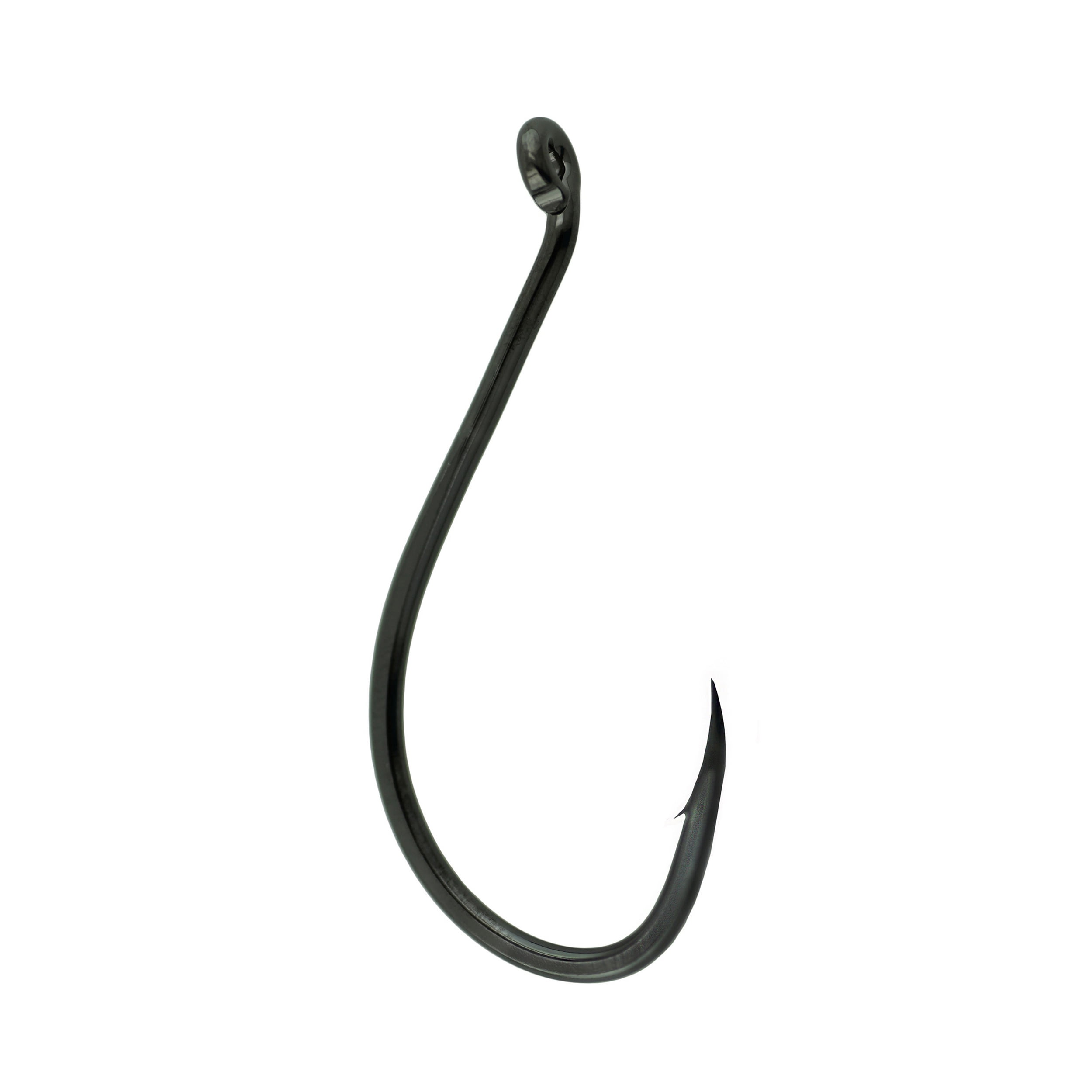 (2 pack) Gamakatsu Octopus Hook, Barbed, Needle Point, Ringed Eye, Size 1/0, 6pk, Black