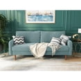 thumbnail image 4 of Pemberly Row Aurora Velvet Living Room Sofa in Light Grayish Cyan, 4 of 4