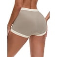 thumbnail image 2 of DARING DIVA Women's Plus Full Coverage High Waisted Ice Silk Underwear XXL Light Brown, 2 of 6