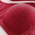 thumbnail image 7 of SMihono Fashion Push Up Bras for Womens Strappy Full Coverage Comfortable Plus Size Wirefree Bralettes Wireless Everyday Bra Wine 38, 7 of 7