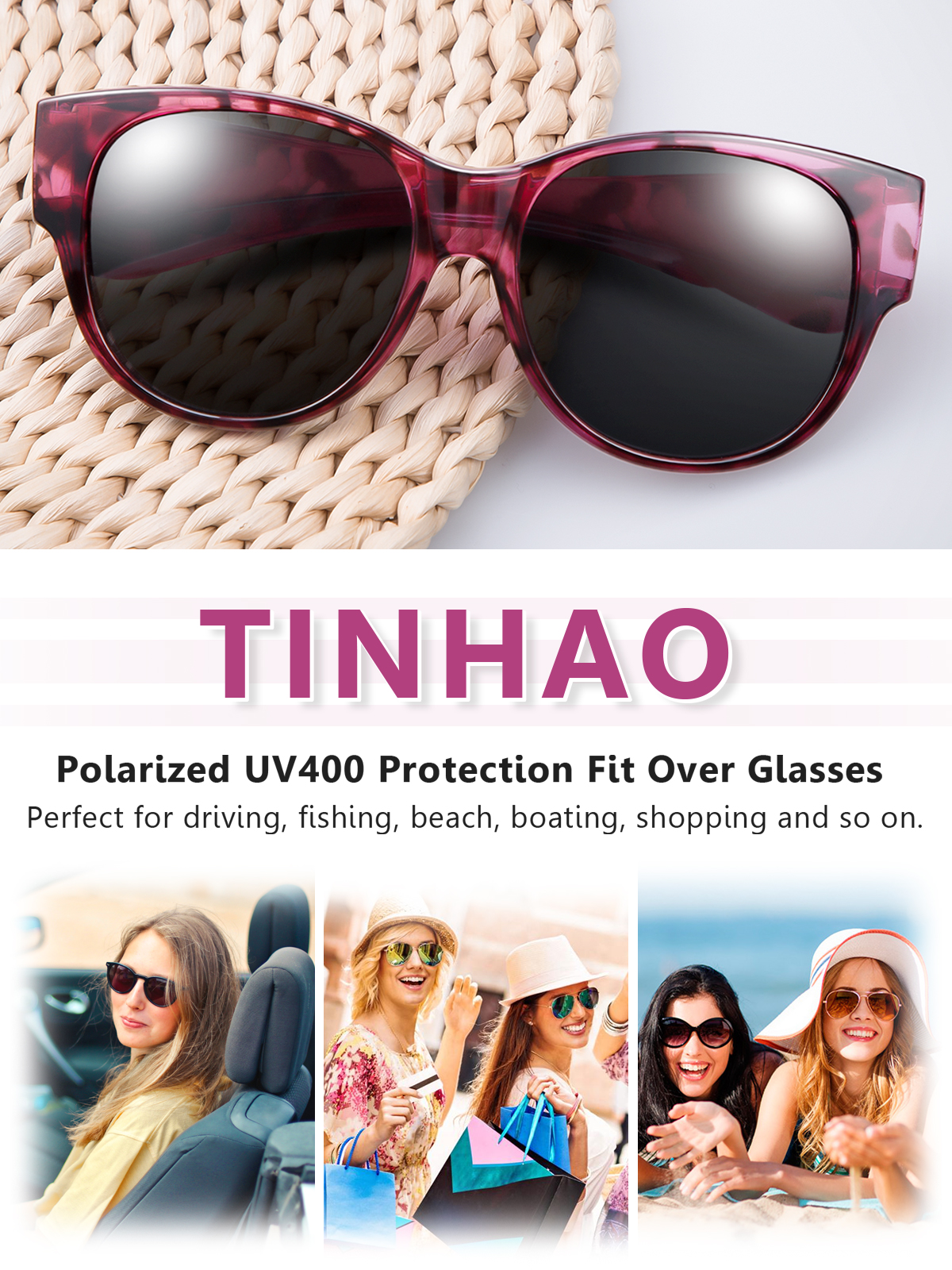 TINHAO Polarized Fit-Over Sunglasses with Hard Case photo 2