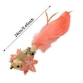 thumbnail image 2 of BKER Interactive Cat Toy Colorful Feather Bird Pattern Cat Toy Stick For Changing Heads, 2 of 3