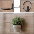 thumbnail image 5 of Soporte para maceta montado en la pared, 3 piezas de metal para maceta, anillo para maceta, plegable con tornillos para interior, jardín, pasillo, interior, vegetación (4 pulgadas, negro) JAMW Sencillez, 5 of 5