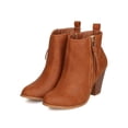 thumbnail image 5 of Nature Breeze Saddle-05 Women Leatherette Tasseled Zipper Chunky Heel Bootie, 5 of 5