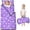 Princess and Castle Purple Pattern, variant on Princess and Dress Pink Pattern Teens Toddler Nap Mat with Pillow, Sleeping Mat Bag for Preschool Daycare 59"x22"