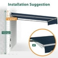 thumbnail image 5 of 10' x 8' Motorized Retractable Awning Sunshade Canopy with Remote Control for Patio Deck Yard (Dark Blue), 5 of 8