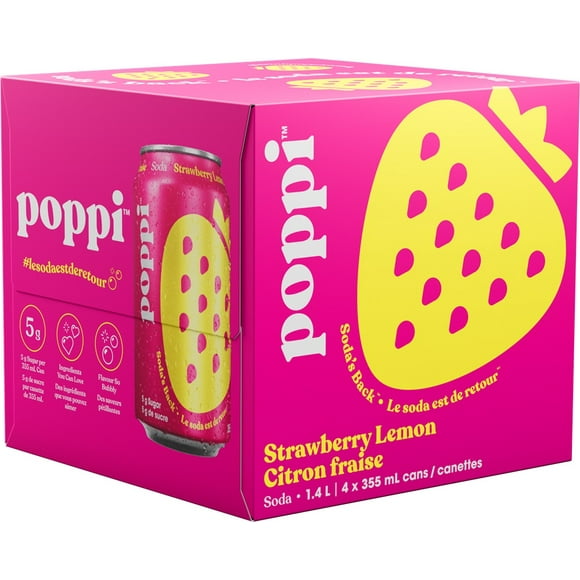 Poppi Citron Fraise les Soude 4pk