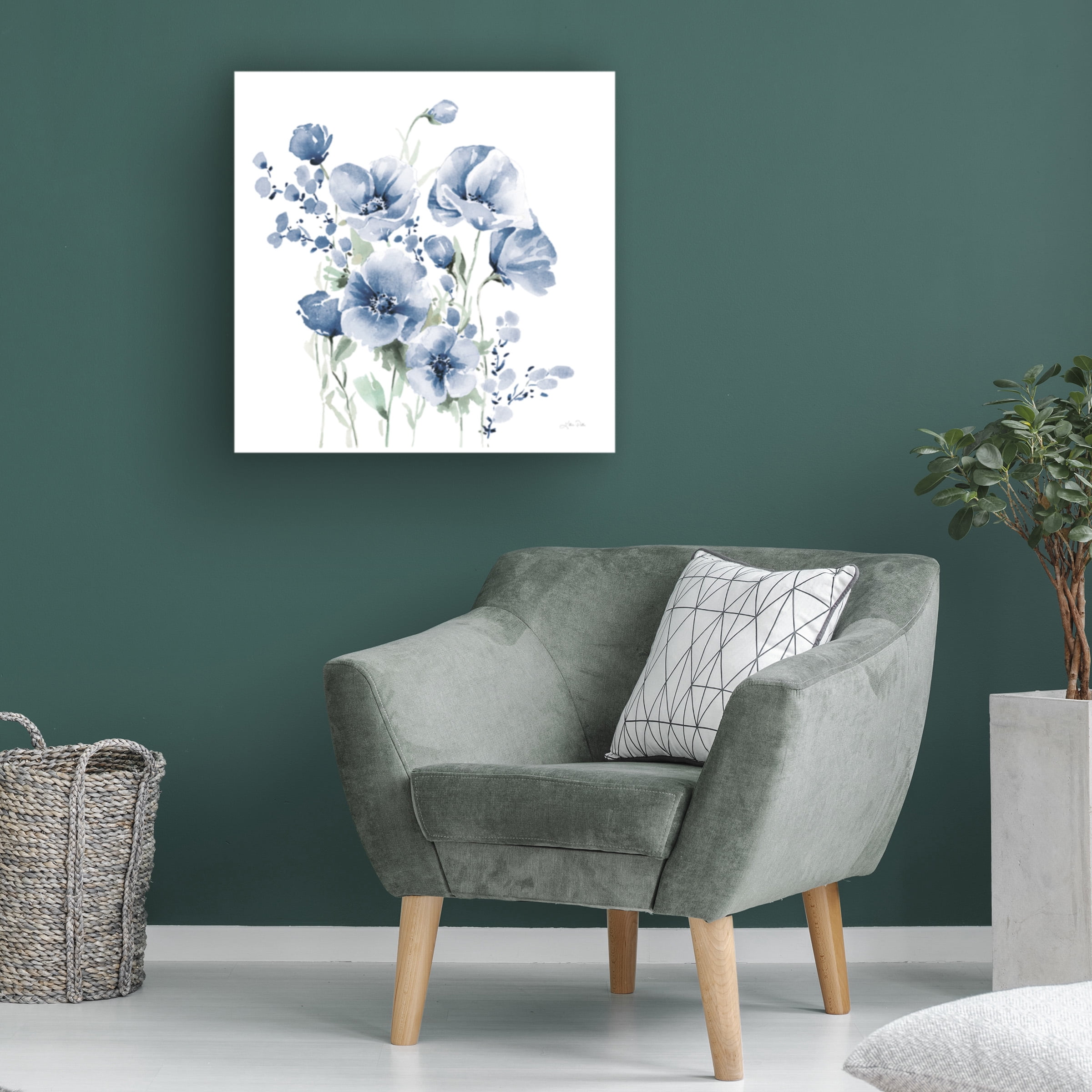 Katrina Pete 'Secret Garden Bouquet II Blue' Canvas Art