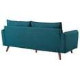 thumbnail image 3 of Home Square 2 Piece Contemporary Modern Polyester Fabric Sofa Set in Teal Blue, 3 of 8