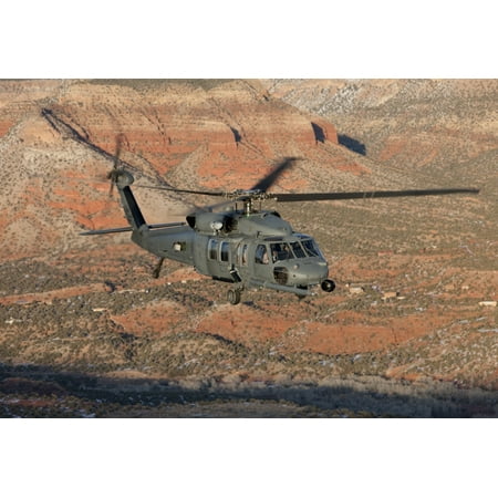 An HH-60G Pave Hawk flies a low level route over New Mexico Canvas Art - HIGH-G ProductionsStocktrek Images (35 x