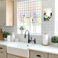 thumbnail image 5 of Easter Balloon Curtains for Bedroom/Front Door/Bathroom, Colorful Checkered Plaid Spring Gingham Textured Tie Up Curtains 63 Inch Length Light Filtering Kitchen Curtains Shades for Windows 46"x63", 5 of 8