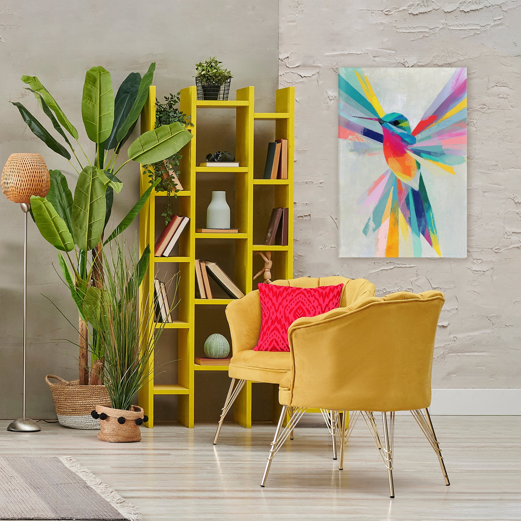 Stupell Industries Rainbow Winged Hummingbird Canvas Wall Art, design by Chromatic Storm Studio