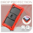 thumbnail image 5 of Decase Heavy Duty Tablet Case for Samsung Galaxy Tab A7 Lite 8.7 inch 2021 Model (SM-T220/T225/T227),Hybrid Shockproof Drop Proof Cover With Shoulder Strap &  Kickstand,Red, 5 of 6