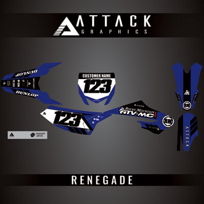 Attack Graphics Custom Renegade Complete Bike Graphics Kit for Yamaha YZ65 2021