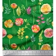 thumbnail image 1 of Soimoi Cotton Jersey Fabric Leaves & Begonia Floral Printed Craft Fabric by The Yard 58 Inch Wide, 1 of 3