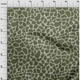 thumbnail image 2 of oneOone Georgette Viscose Olive Green Fabric Giraffe Animal Skin Quilting Supplies Print Sewing Fabric By The Yard 42 Inch Wide, 2 of 4