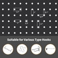thumbnail image 6 of Room Dividers with 4 Panels Folding Privacy Screens Pegboard Stand Organizer for Jewelry, Craft, Cloth, Art Display Black, 6 of 8