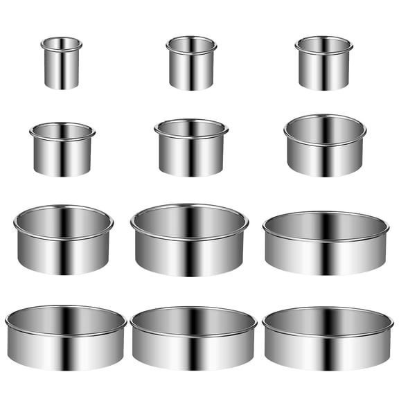 TABLZONE Versatile Biscuit Cutters Stainless Steel for Desserts 12Pcs