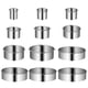 thumbnail image 2 of 12 piezas de moldes para hornear, moldes para muffins, moldes para crumpet, moldes para tartas, moldes para repostería de acero inoxidable, 2 of 7