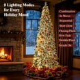 thumbnail image 6 of Qunler 9ft Pre-Lit Snow Flocked Artificial PE+PVC Christmas Tree with 450 Warm White 8 Modes LED Lights, Green, 6 of 9