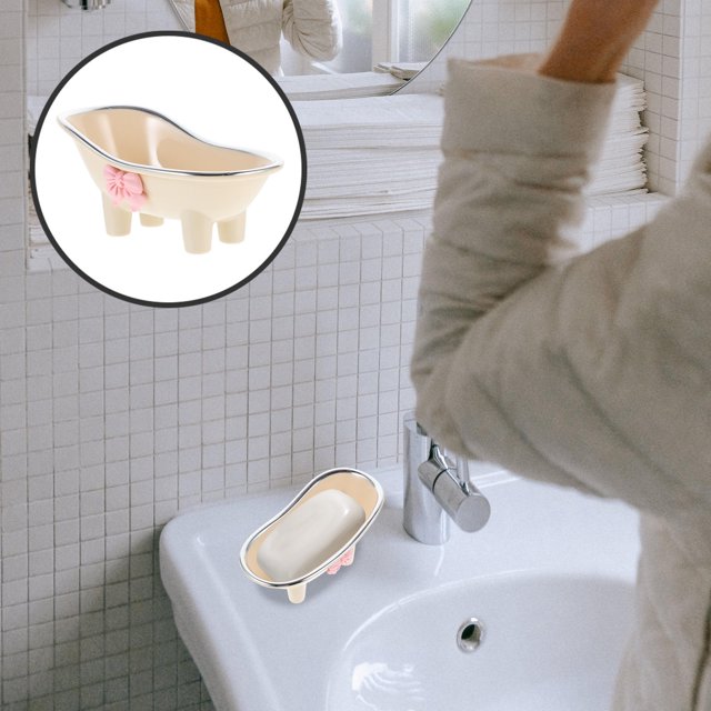 NUOLUX Jabón Beige En Forma De Bañera De ABS Para Con Compacto Y Resistente