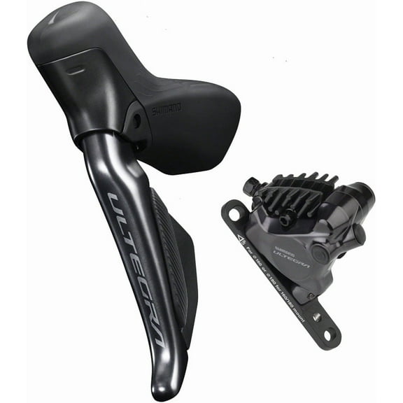 Shimano Ultegra ST-R8170F Di2 Shift/Brake Lever with BR-R8170 Hydraulic Disc Brake Caliper - Left/Front, 2x, Flat Mount,