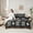 Black Gray, variant on jejeloiu Bull Skull 7-Piece Bedding Comforter Set,Boho Exotic Style King Bedding Sets,Abstract Aztec Geometric Bed Sheets For Men Women,Ultra Soft Home Decor Reversible