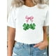 thumbnail image 1 of Lucky Shamrock, Trendy Irish Design Fashion Women's Sports Casual T-Shirt - Round Neck Short Sleeve Camisetas de verano para mujer, manga corta, cuello redondo, casual, lindo, con gráficos, camisetas, 1 of 7