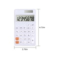thumbnail image 3 of Calculadoras para Estudiantes Mini Calculadora Básica Portátil de 8 Dígitos con Carga Solar, Calculadoras Básicas para Estudiantes Oficina en Casa Super Long Standby 13.5x8x2cm, 3 of 7