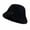 Black, variant on ievspot Women Winter Bucket Hat Fuzzy Plush Short Brim Dome Windproof Warmth Sun Protection Fisherman Cap Outdoor Travel Headwear