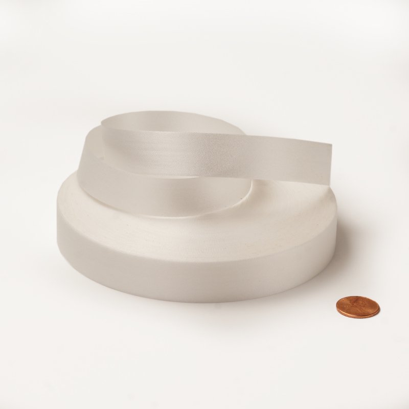 3/4" X 100 Yards White Embossed Ribbon by Paper Mart