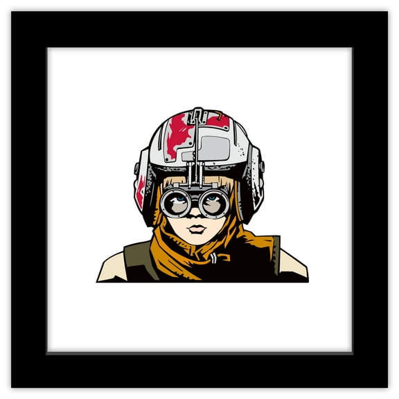 Gallery Pops Star Wars: The Phantom Menace - Anakin Skywalker Portrait Wall Art, Black Framed Version, 12" x 12"