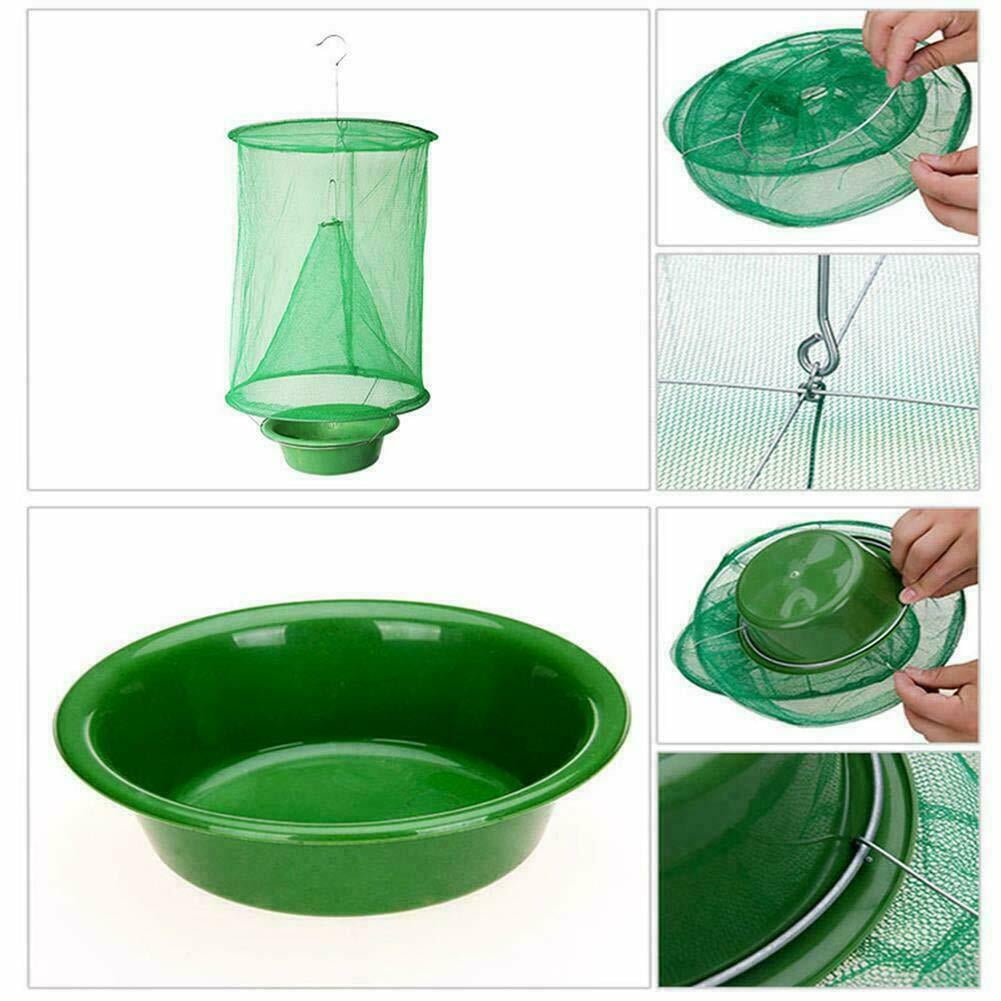 20 Pack Reusable Ranch Fly Catcher Killer Cage Net Trap Insert Bug Pest Hanging Catcher