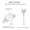 thumbnail image 6 of Rosec Jewels Moissanite Heart Shaped Engagement Ring 2 Carat - Celtic Knot Ring for Women (8 mm, D-VS1 Quality Certified), 925 Sterling Silver, US 8.00, 6 of 9