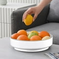 thumbnail image 2 of HLONK Rotating Shelf Cosmetics Holder Turntable Storage Tray Round Cake Stand Box White Abs, 2 of 6