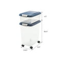 thumbnail image 5 of IRIS USA 30 lbs & 11 lbs Combo Airtight Dog Food Storage Container, Stackable Treat Box, Casters, Keep Fresh, Easy Mobility, Navy, 5 of 5